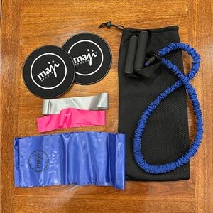 NEW Maji Sports Fitness Bundle, Resistance Bands/Exercise Discs/Stretch Band